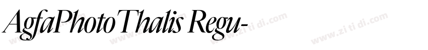 AgfaPhotoThalis Regu字体转换